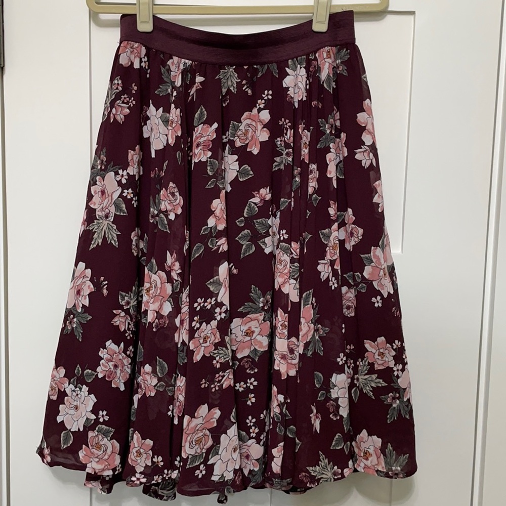 Torrid Floral Full A Line Skirt Tulle Lined